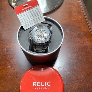 Relic automatic motion activated skeleton ZR11853 watch.